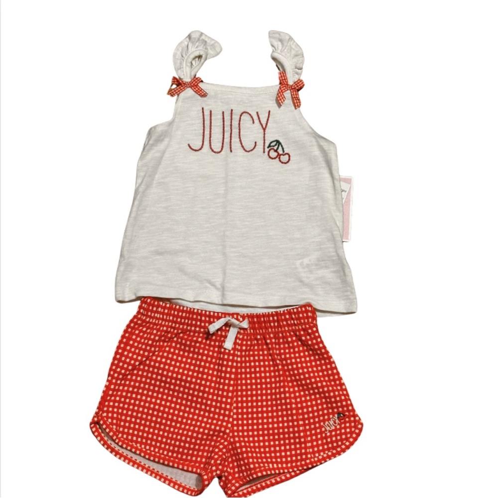 Juicy Couture Cherry Top and Shorts Set- Size 3T- NWT